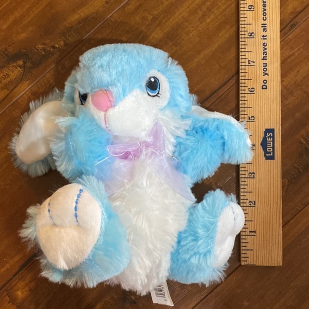 DanDee super soft blue Easter Bunny Plush Rabbit - Picture 5 of 5